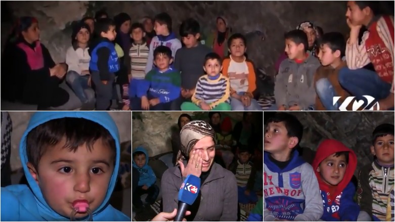 جەنگ ئەشكەوتەكانی كردووە بە ماڵ و قوتابخانەی منداڵانی عەفرین